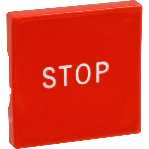 (image for) Oliver Products OLI5708-6116 BUTTON, RED/SQ W/ STOP MARKING - Click Image to Close